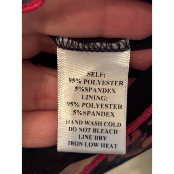 Promesa Fabulous Flowers Floral-Print Mesh Bell-Sleeve Top Sheer V-Neck Tie-Fron - Picture 7 of 16